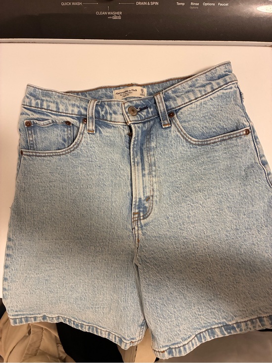 Abercrombie & Fitch Pants - Abercrombie & Fitch Light Blue High-Rise Denim Shorts